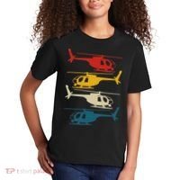 Helicopter Pilot Co. Retro Aviation, Black, Kids T-Shirt thumb 2