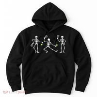 Halloween Pickleball Costume Skeletons Playing Pickleball Hoodie thumb 0