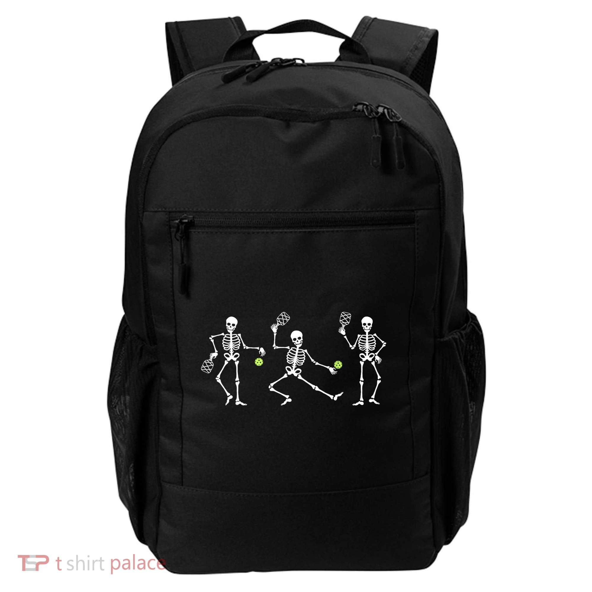 Halloween Pickleball Costume Skeletons Playing Pickleball Backpack