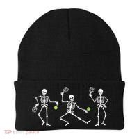 Halloween Pickleball Costume Skeletons Playing Pickleball Beanie thumb 0