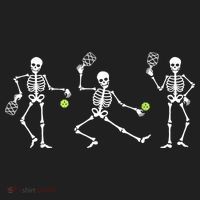 Halloween Pickleball Costume Skeletons Playing Pickleball Beanie thumb 2