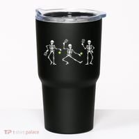 Halloween Pickleball Costume Skeletons Playing Pickleball Tumbler thumb 0