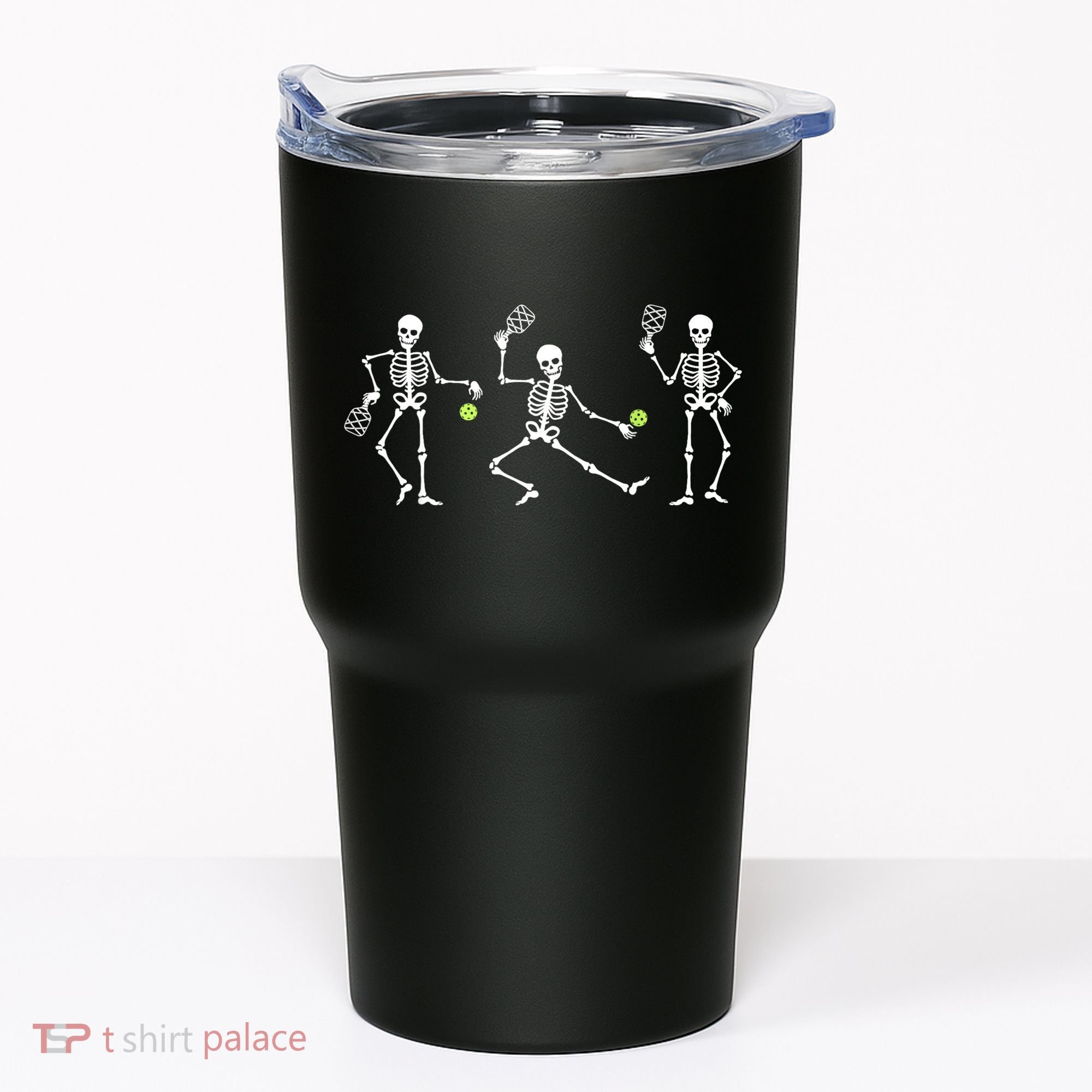 Halloween Pickleball Costume Skeletons Playing Pickleball Tumbler
