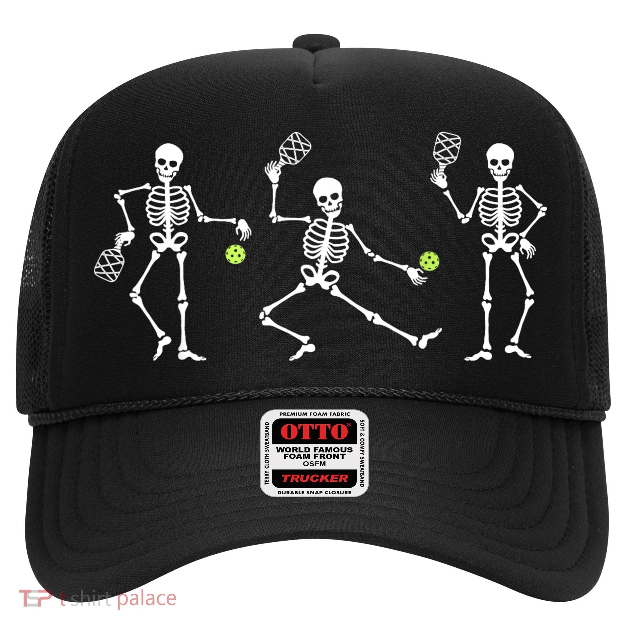 Halloween Pickleball Costume Skeletons Playing Pickleball Hat