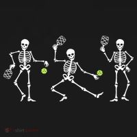 Halloween Pickleball Costume Skeletons Playing Pickleball Kids Sweatshirt thumb 2