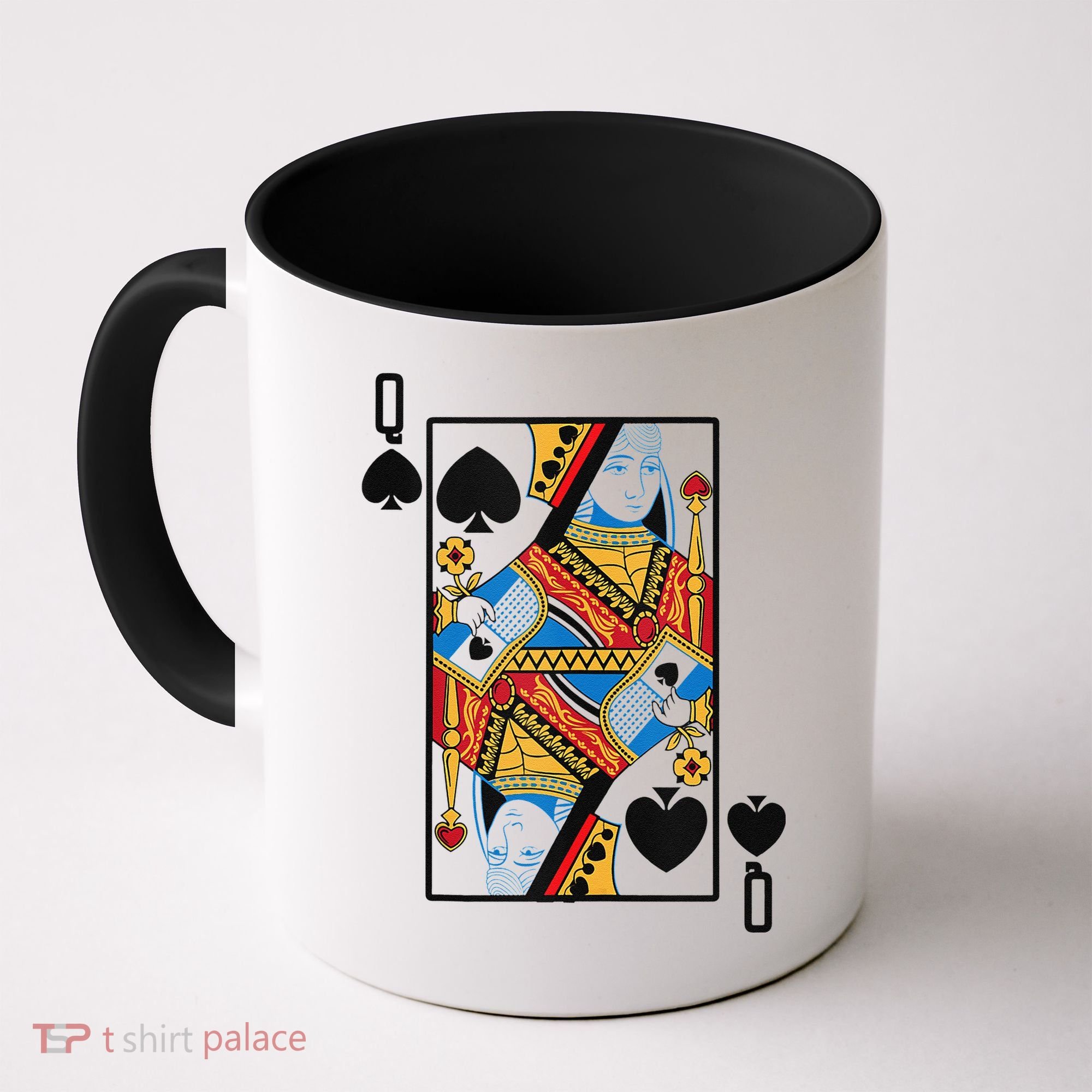 Halloween Playing Card Costume QUEEN Of SPADES Coffee Mug