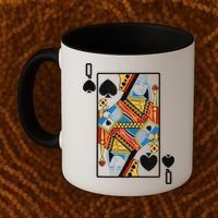 Halloween Playing Card Costume QUEEN Of SPADES Coffee Mug thumb 2