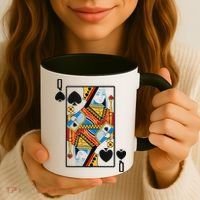 Halloween Playing Card Costume QUEEN Of SPADES Coffee Mug thumb 3