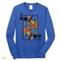 Halloween Playing Card Costume QUEEN Of SPADES Long Sleeve Shirt thumb 0