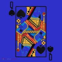 Halloween Playing Card Costume QUEEN Of SPADES Long Sleeve Shirt thumb 2