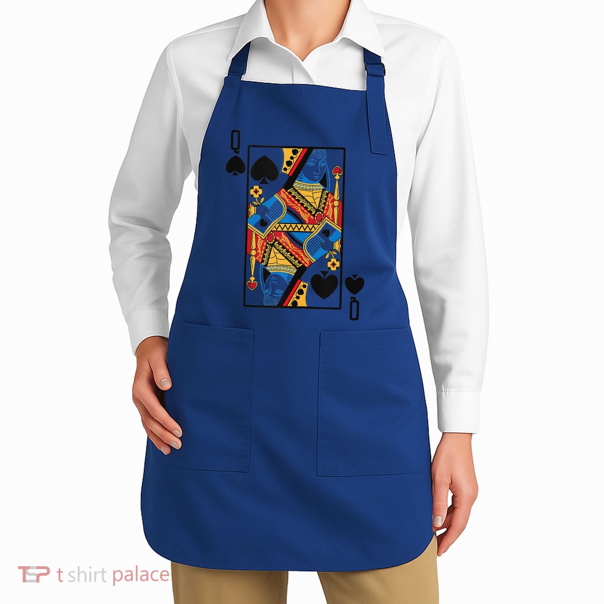 Halloween Playing Card Costume QUEEN Of SPADES Apron