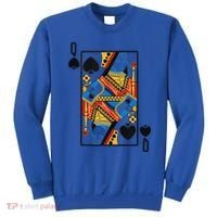 Halloween Playing Card Costume QUEEN Of SPADES Sweatshirt thumb 0