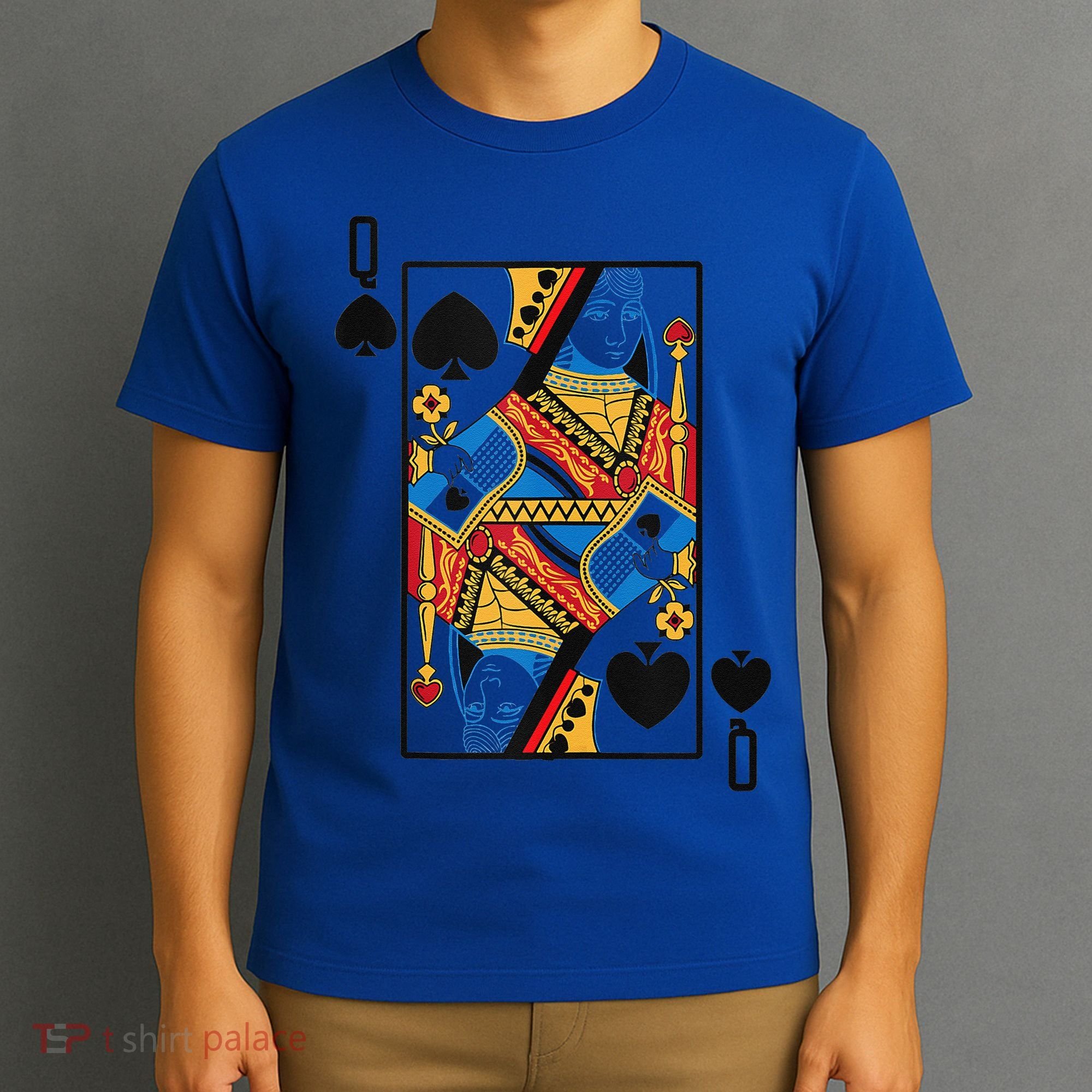 Halloween Playing Card Costume QUEEN Of SPADES T-Shirt