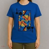 Halloween Playing Card Costume QUEEN Of SPADES T-Shirt thumb 4
