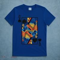 Halloween Playing Card Costume QUEEN Of SPADES T-Shirt thumb 5