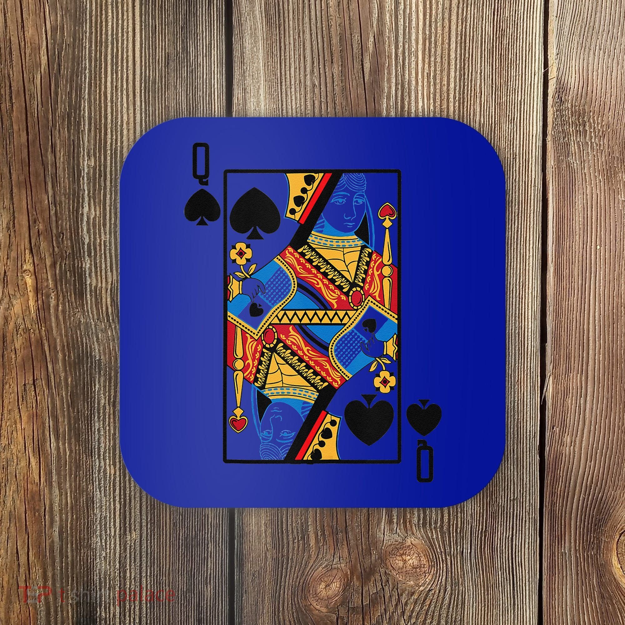 Halloween Playing Card Costume QUEEN Of SPADES Coaster