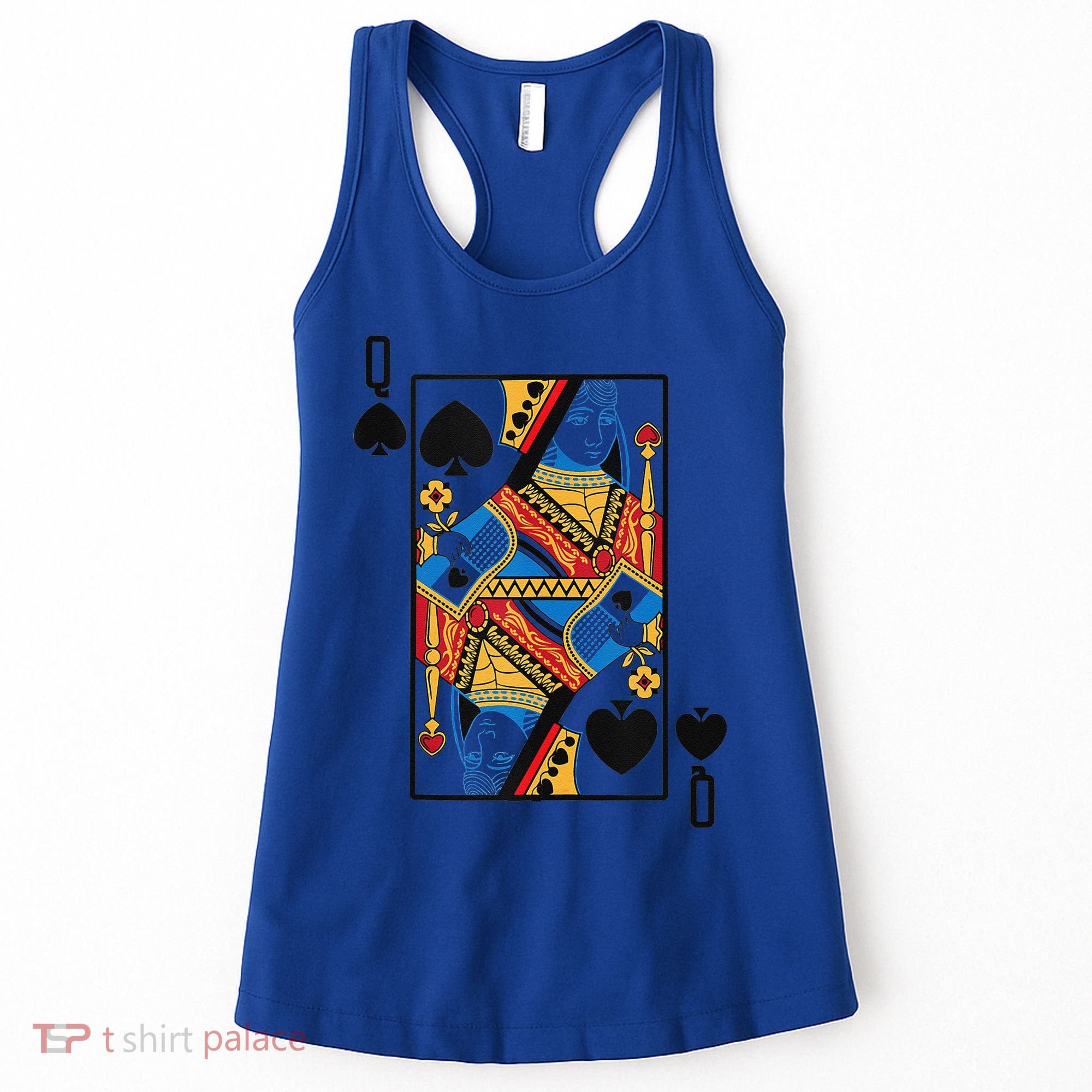 Halloween Playing Card Costume QUEEN Of SPADES Women's Tank Top