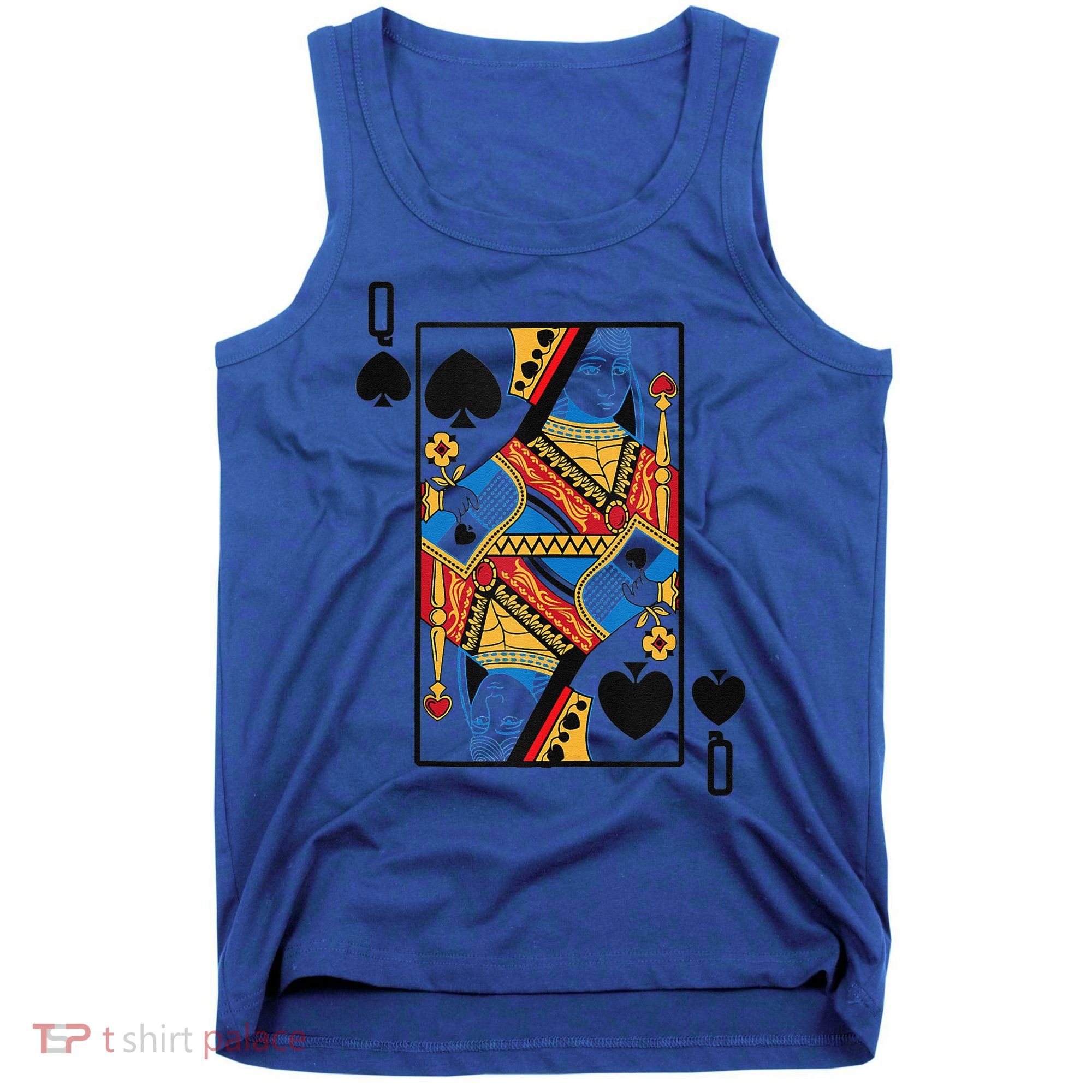 Halloween Playing Card Costume QUEEN Of SPADES Tank Top