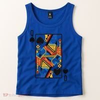 Halloween Playing Card Costume QUEEN Of SPADES Tank Top thumb 2