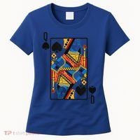 Halloween Playing Card Costume QUEEN Of SPADES Women's T-Shirt thumb 0