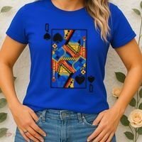 Halloween Playing Card Costume QUEEN Of SPADES Women's T-Shirt thumb 2