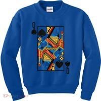 Halloween Playing Card Costume QUEEN Of SPADES Kids Sweatshirt thumb 0