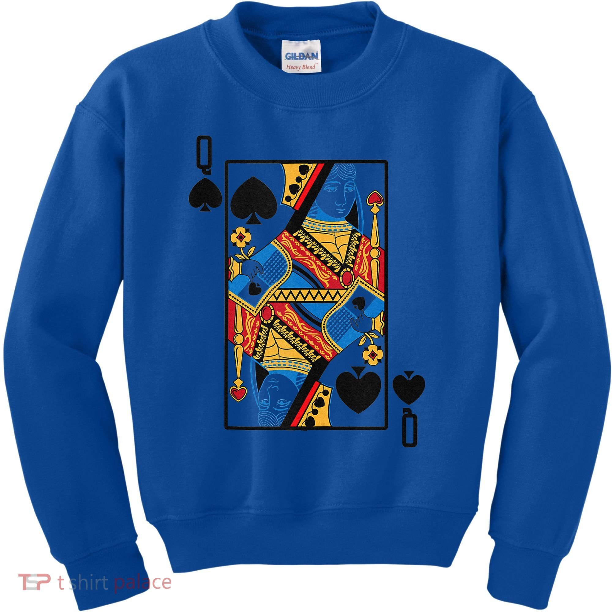 Halloween Playing Card Costume QUEEN Of SPADES Kids Sweatshirt
