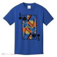 Halloween Playing Card Costume QUEEN Of SPADES Kids T-Shirt thumb 0