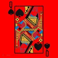 Halloween Playing Card Costume QUEEN Of SPADES Santa Hat thumb 1