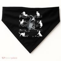 Horn Player Cats For Cat Loving French Horn Player USA-Made Doggie Bandana thumb 0