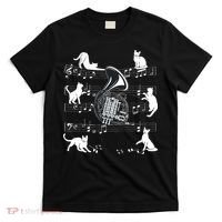 Horn Player Cats For Cat Loving French Horn Player T-Shirt thumb 0