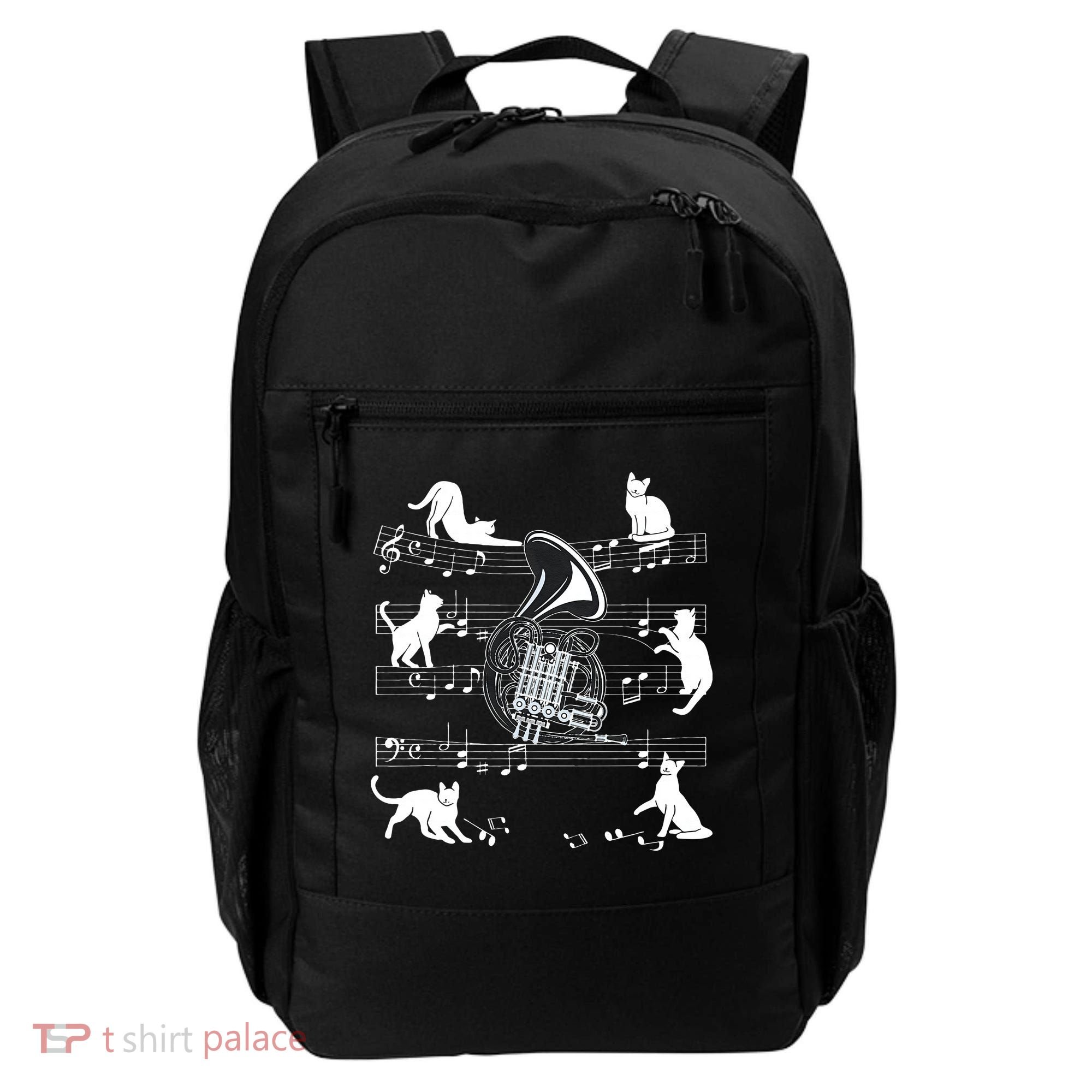 Horn Player Cats For Cat Loving French Horn Player Backpack