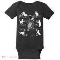 Horn Player Cats For Cat Loving French Horn Player Baby Bodysuit thumb 0