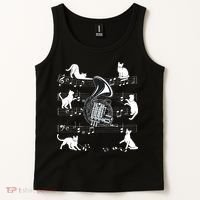Horn Player Cats For Cat Loving French Horn Player Tank Top thumb 2