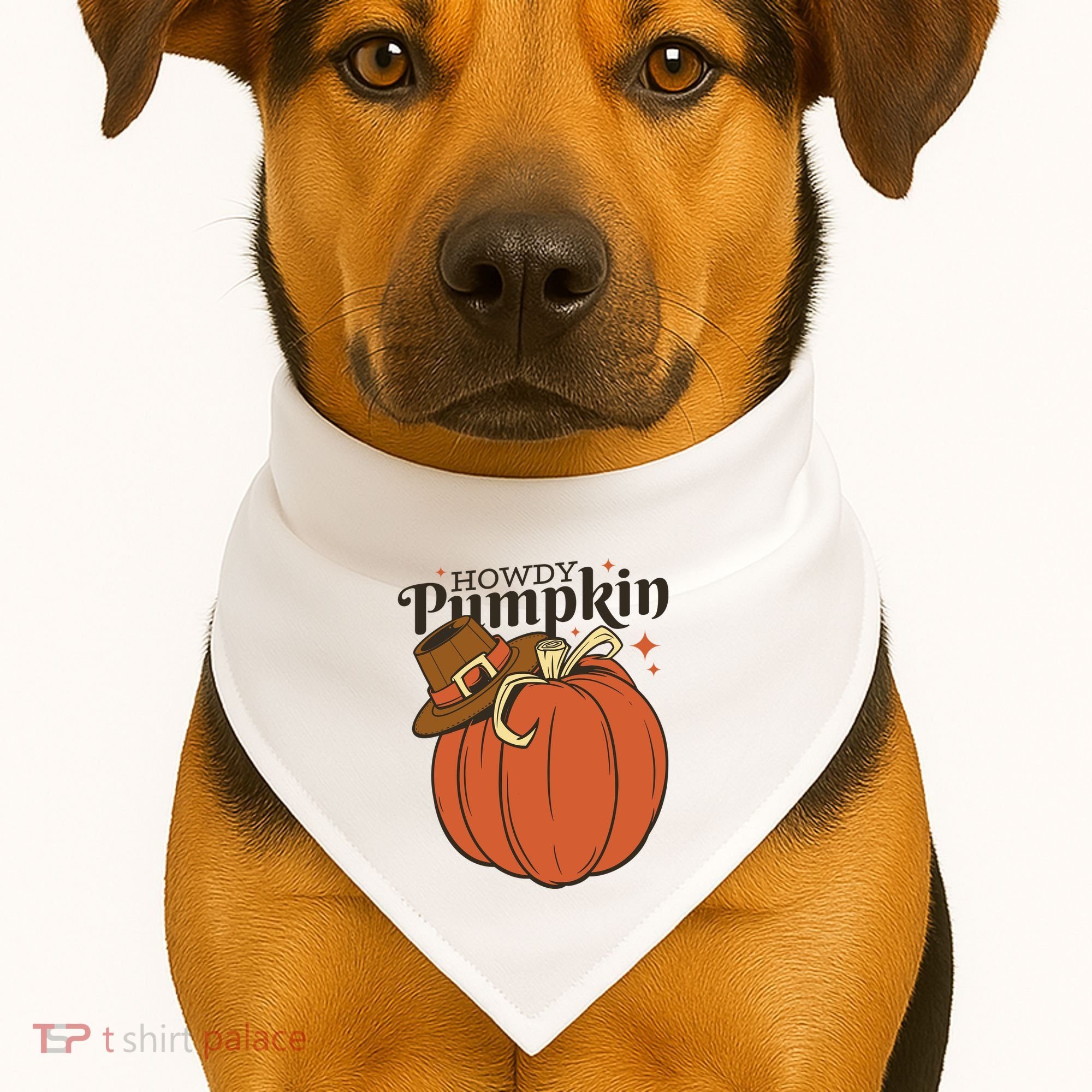 Howdy Pumpkin Cowboy Fall USA-Made Doggie Bandana
