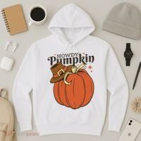 Howdy Pumpkin Cowboy Fall Hoodie thumb 3