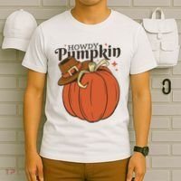 Howdy Pumpkin Cowboy Fall T-Shirt thumb 6