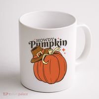 Howdy Pumpkin Cowboy Fall Coffee Mug thumb 1
