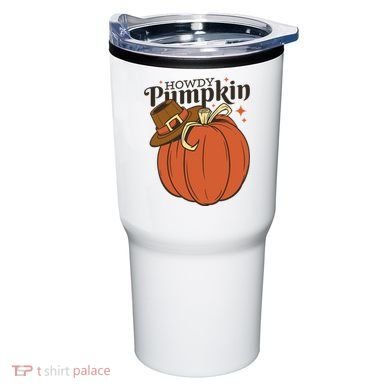 Howdy Pumpkin Cowboy Fall Tumbler