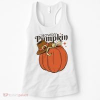 Howdy Pumpkin Cowboy Fall Women's Tank Top thumb 0