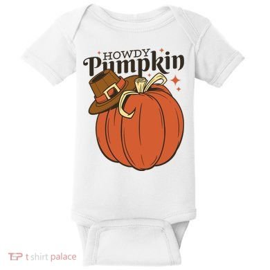 Howdy Pumpkin Cowboy Fall Baby Bodysuit