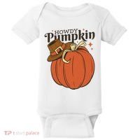 Howdy Pumpkin Cowboy Fall Baby Bodysuit thumb 0
