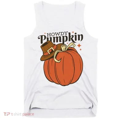 Howdy Pumpkin Cowboy Fall Tank Top