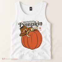 Howdy Pumpkin Cowboy Fall Tank Top thumb 2