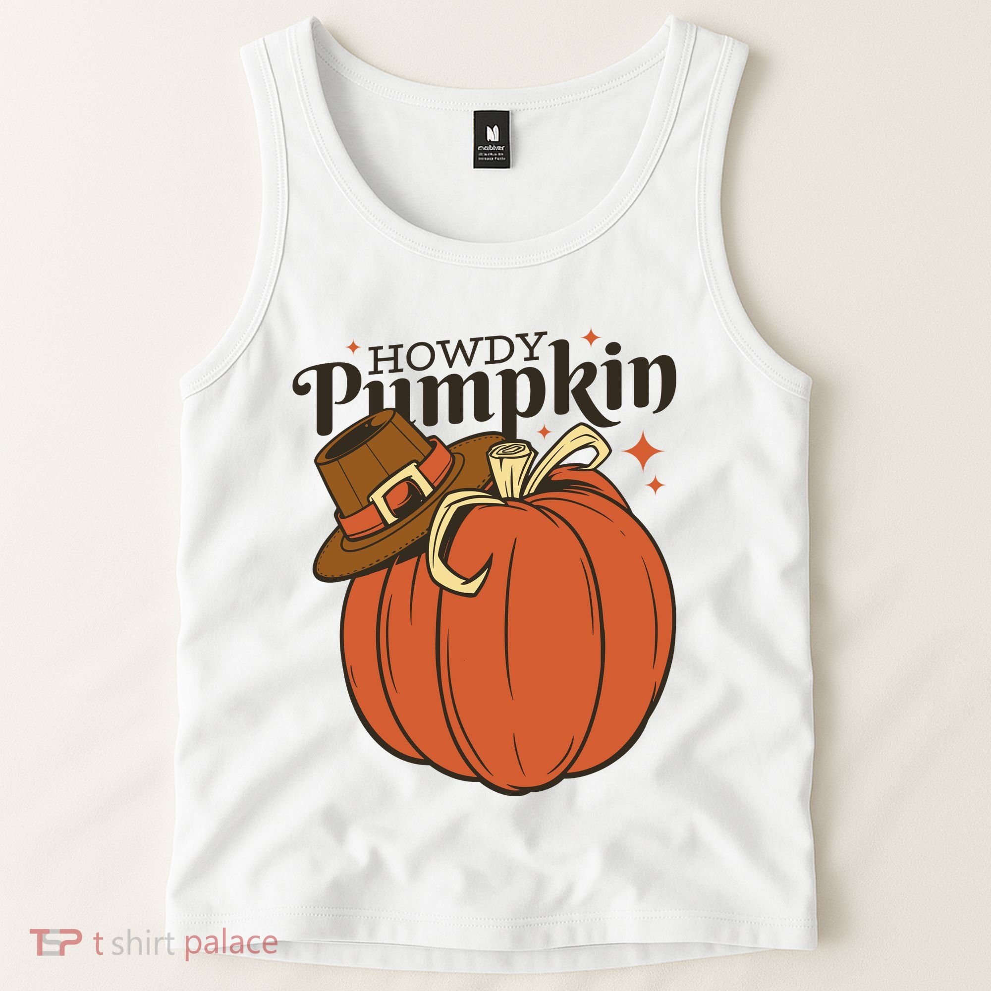 Howdy Pumpkin Cowboy Fall Tank Top