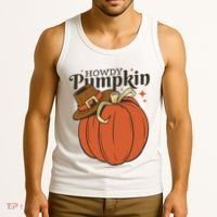 Howdy Pumpkin Cowboy Fall Tank Top thumb 3