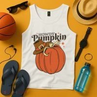 Howdy Pumpkin Cowboy Fall Tank Top thumb 4