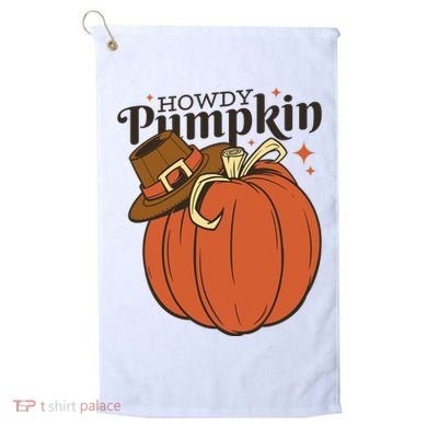 Howdy Pumpkin Cowboy Fall Golf Towel