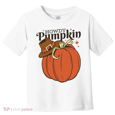 Howdy Pumpkin Cowboy Fall Toddler T-Shirt