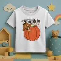 Howdy Pumpkin Cowboy Fall Toddler T-Shirt thumb 3
